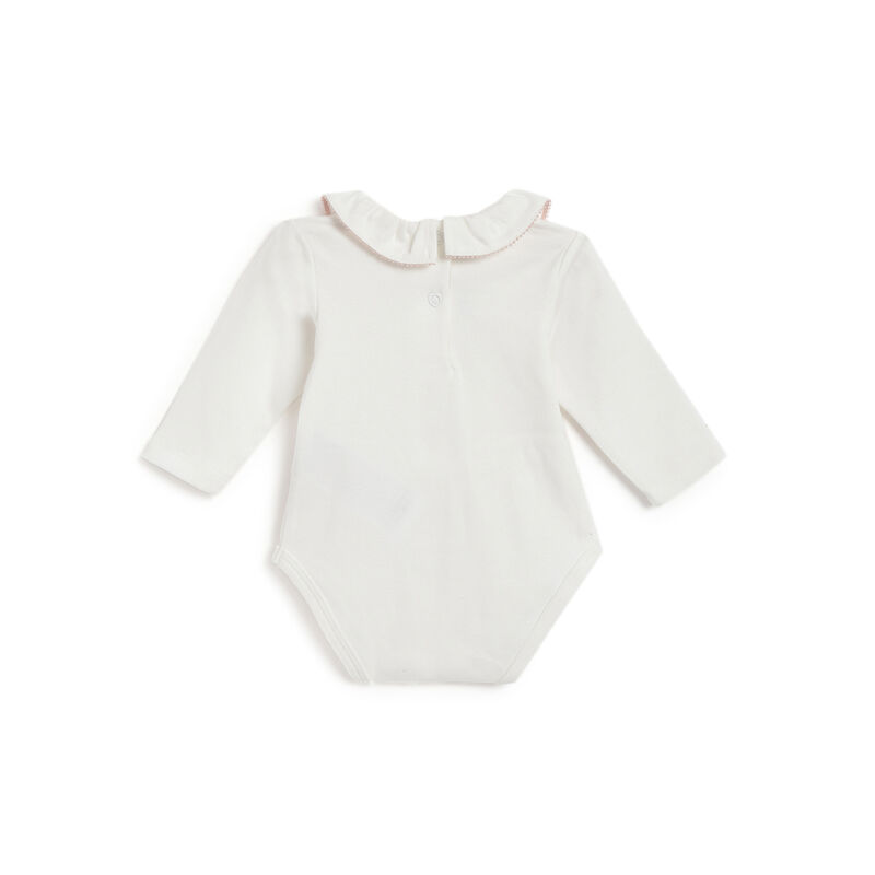 Girls Natural Printed Bodysuit with Dungaree image number 3